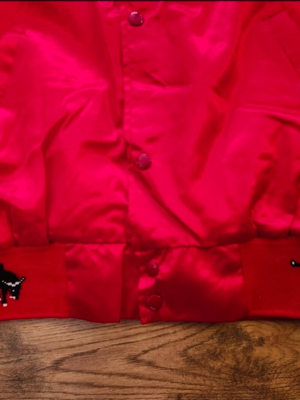 Vintage 80s Mesquite Rodeo Satin Bomber Jacket - Picture 4 of 9